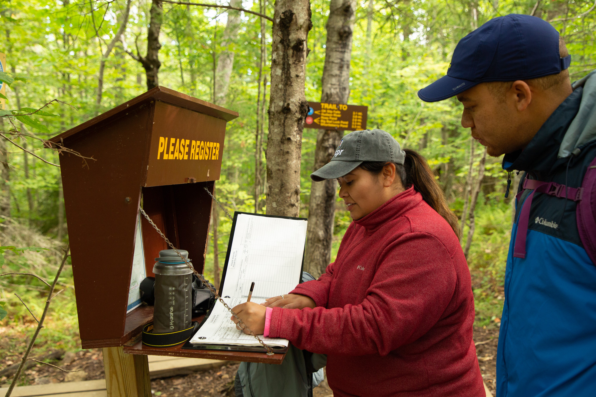 couple at trailhead